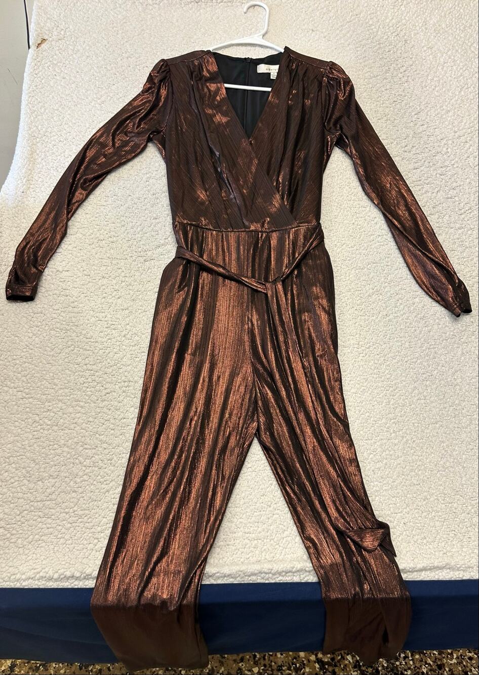 NWT* the Adelyn Rae Lexi Metallic Knit Jumpsuit Small